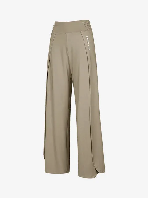 El-touch H Slit Wide Pants