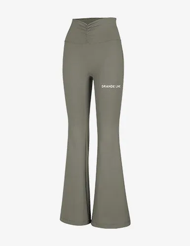 El-touch Shirring Bootcut Pants