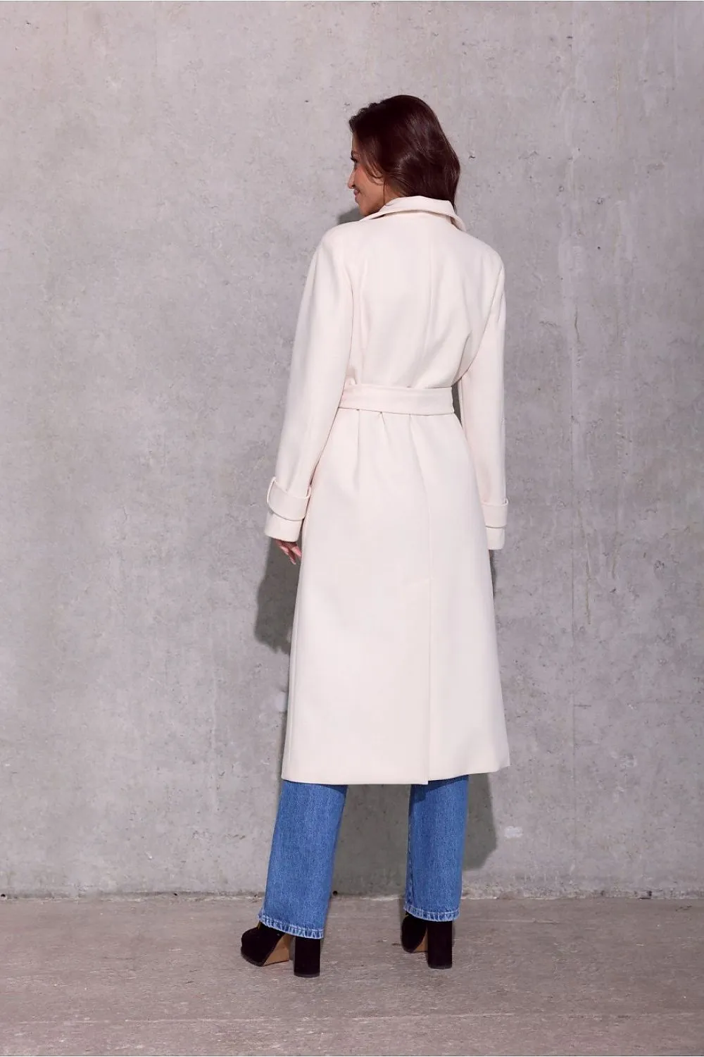 Elegant Belted Midi Coat