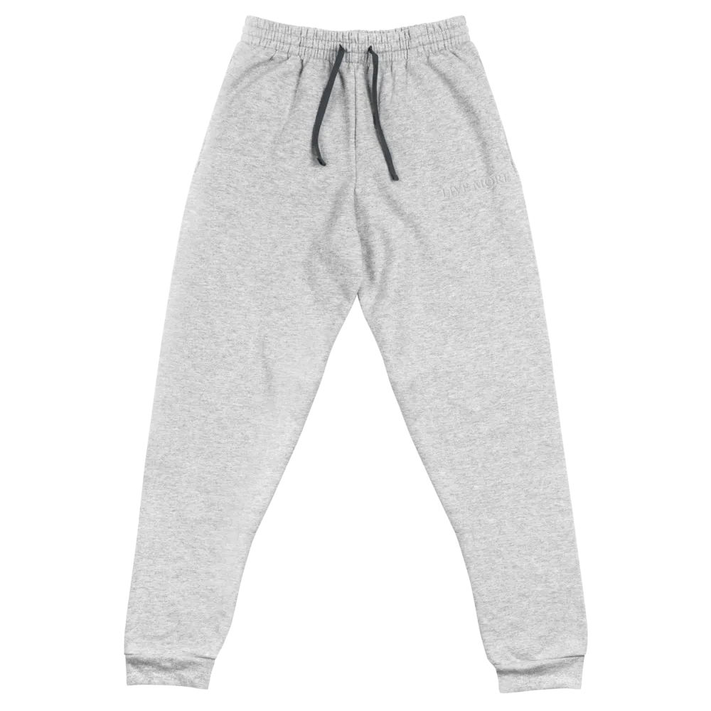 Embroidered Live More Unisex Joggers