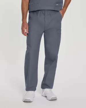 Essentials 8555 Men's Cargo Scrub Pants Steel Grey
