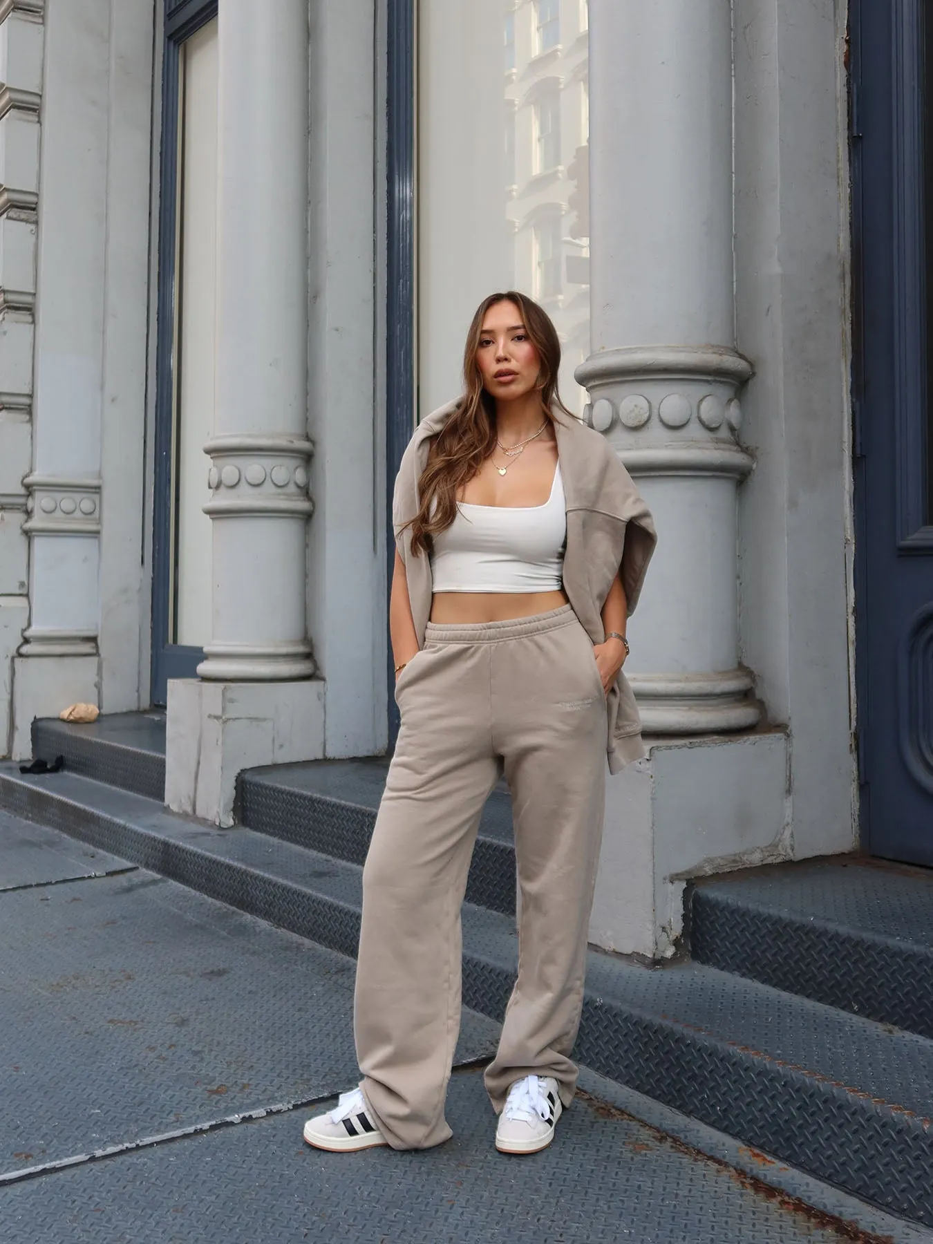 ESSENTIALS - Straight Leg Sweatpants • Stone