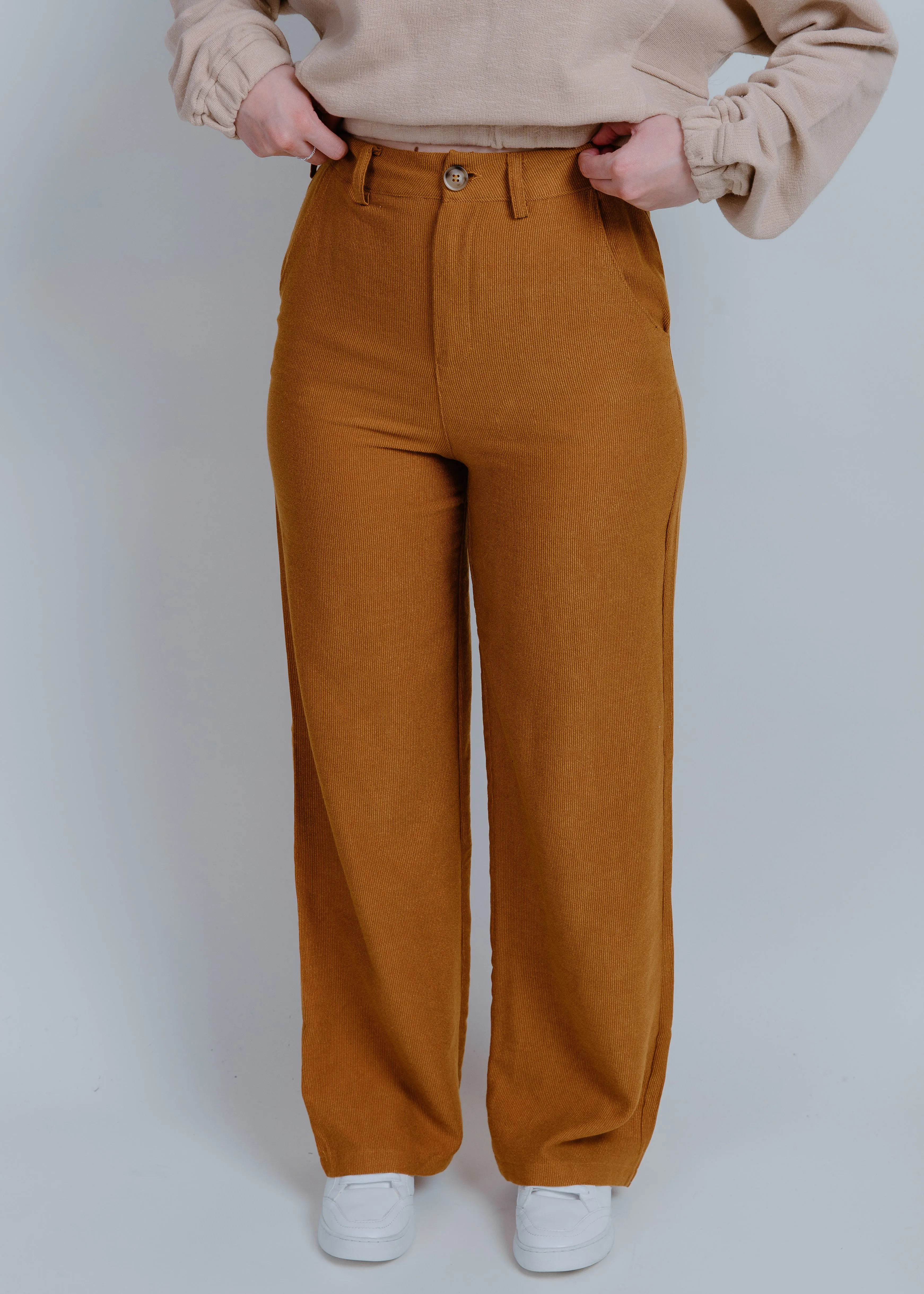 Evelyn Corduroy Pants - Camel