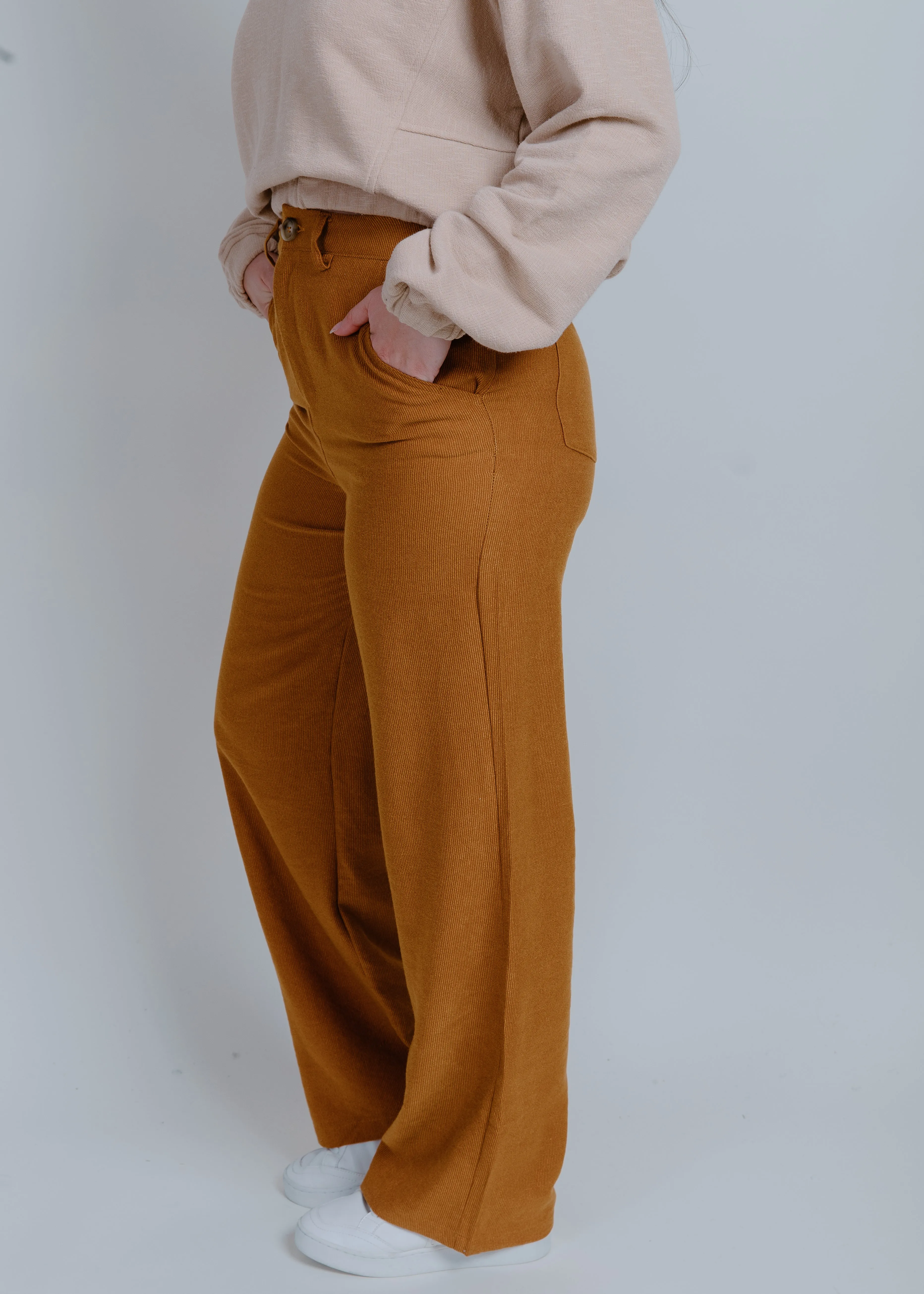 Evelyn Corduroy Pants - Camel