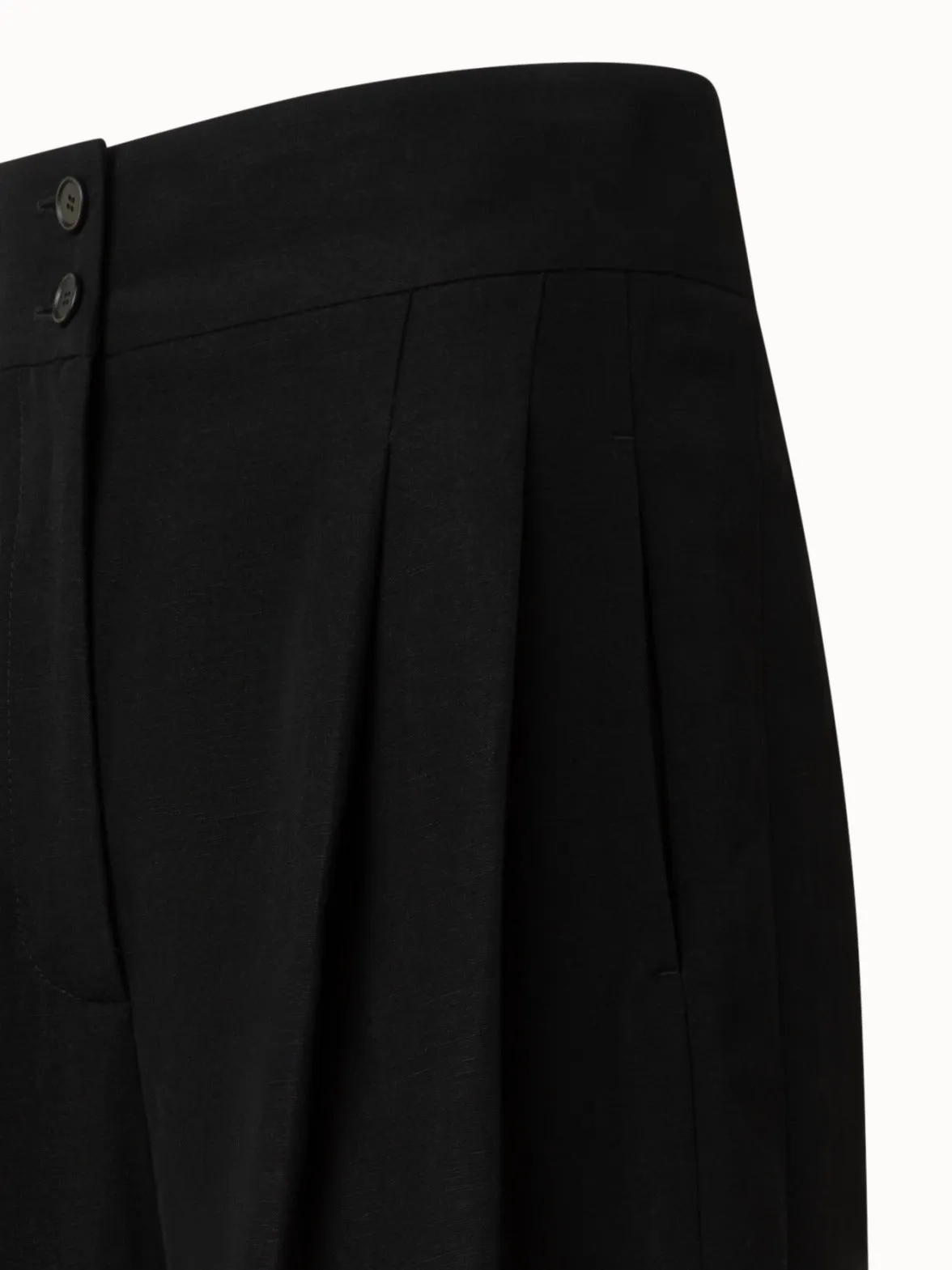 Extra Wide Palazzo Viscose Linen Blend Pants