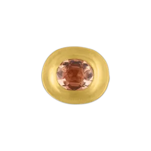 Faceted Peach Tourmaline Masona Ring
