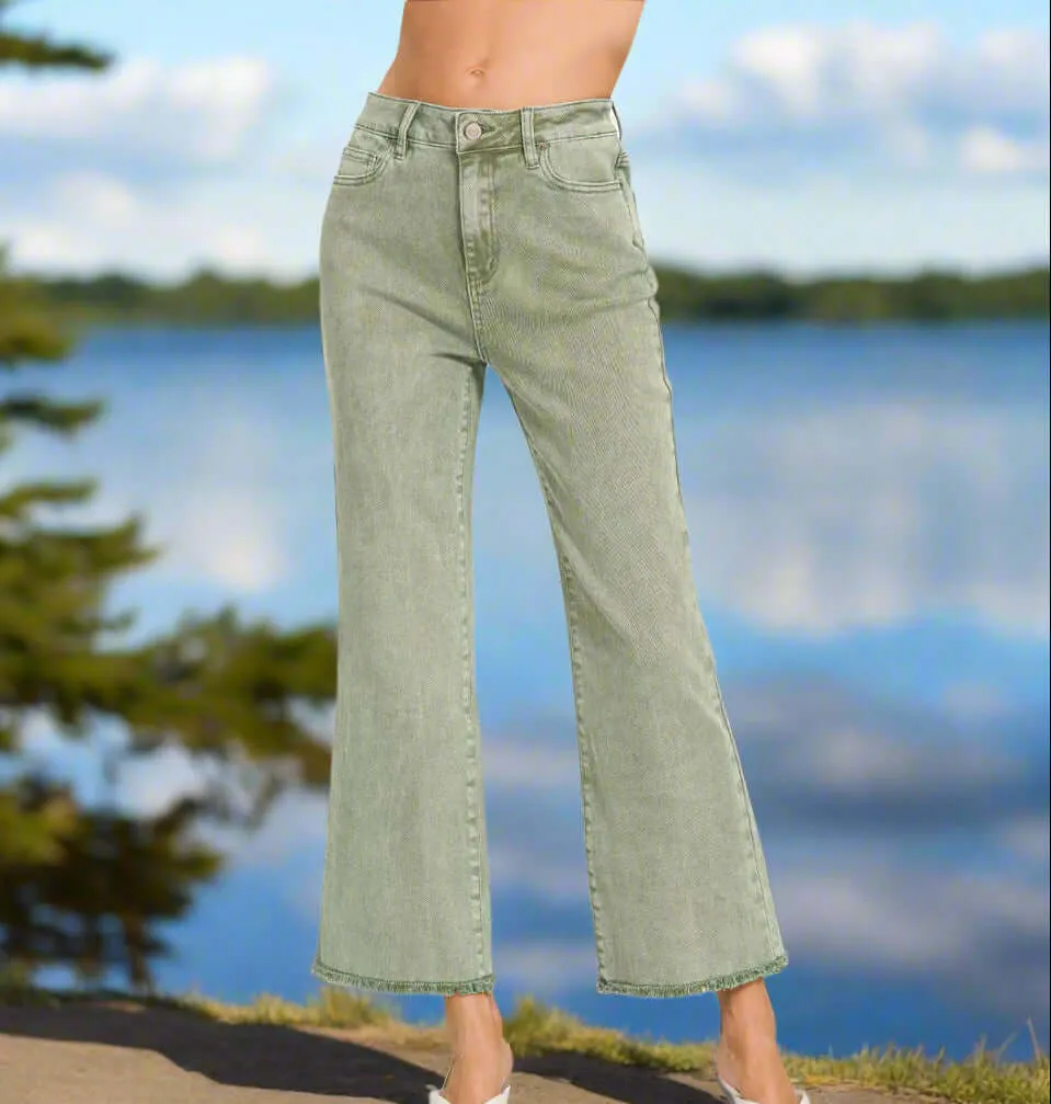FIND YOUR WAY JEANS- Zenana (sage)