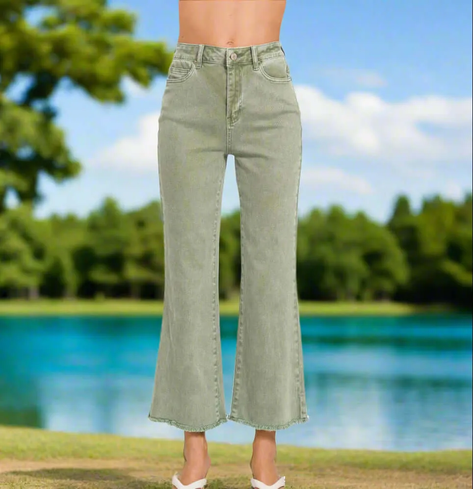 FIND YOUR WAY JEANS- Zenana (sage)