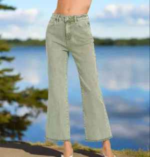 FIND YOUR WAY JEANS- Zenana (sage)