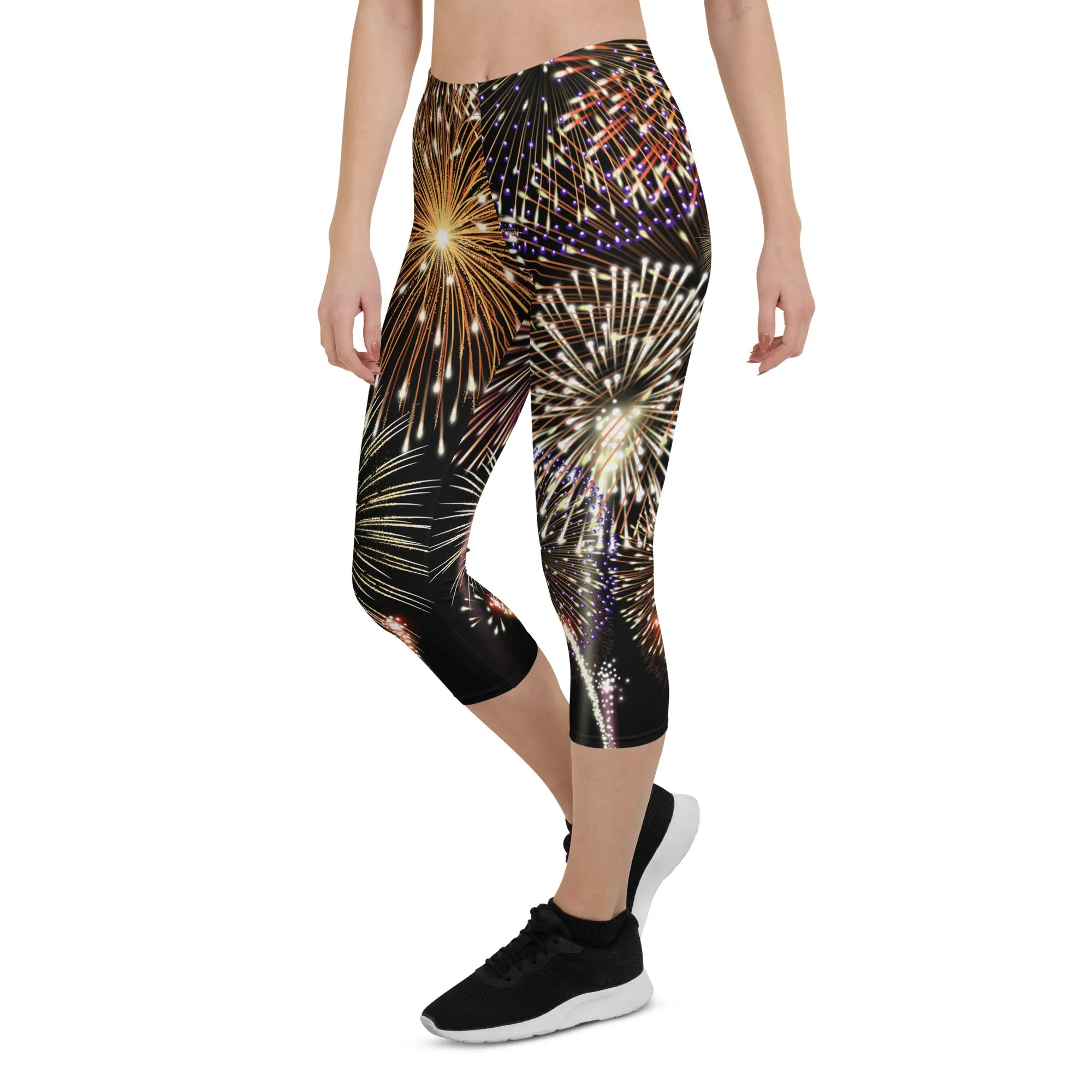 Fireworks Mid-waist Capri Leggings
