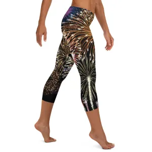 Fireworks Mid-waist Capri Leggings