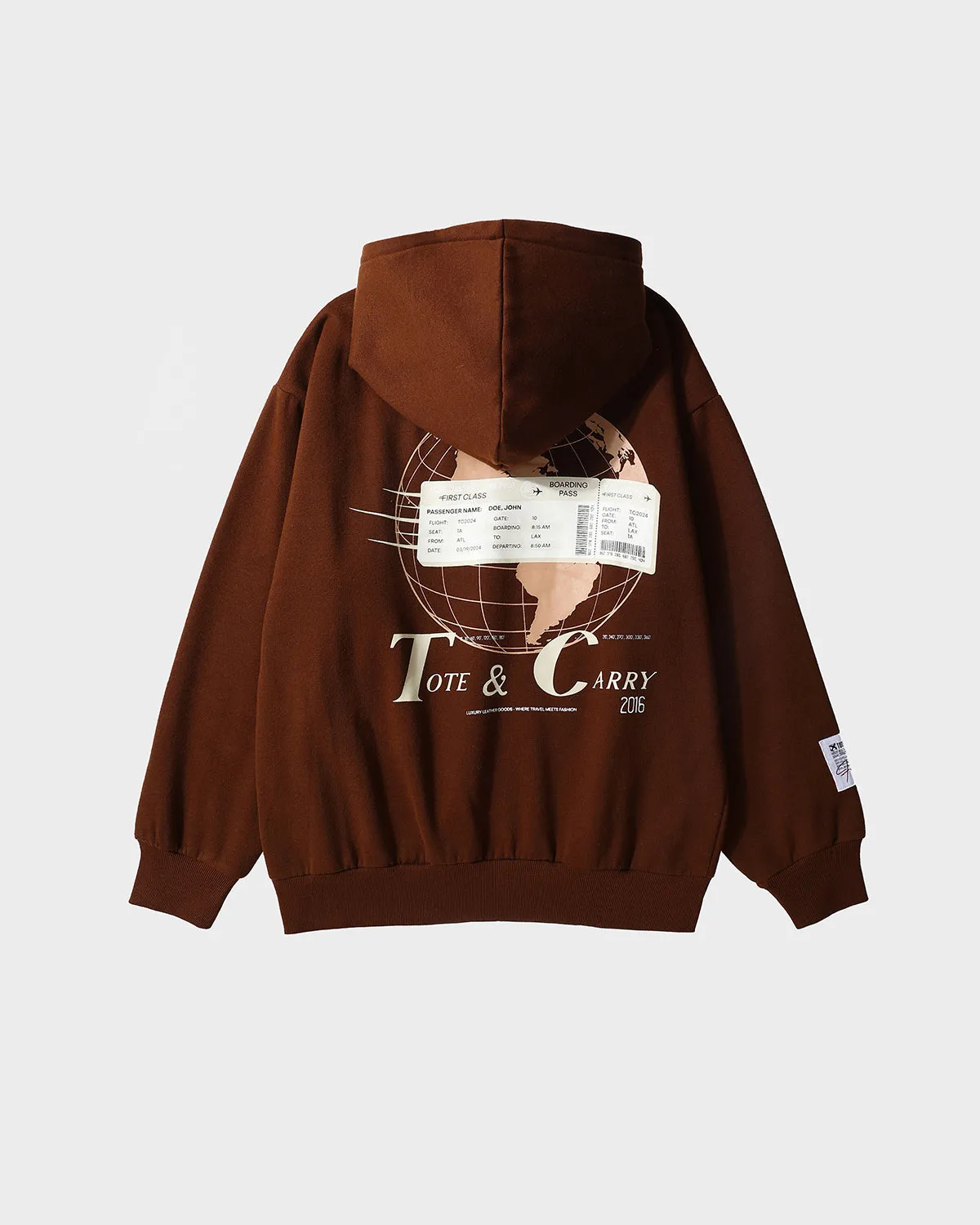 First Class Hoodie & Sweats Set in Brown