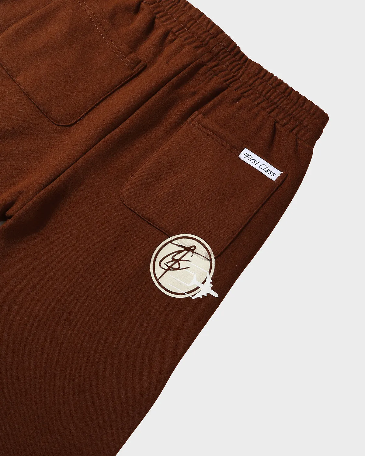 First Class Hoodie & Sweats Set in Brown