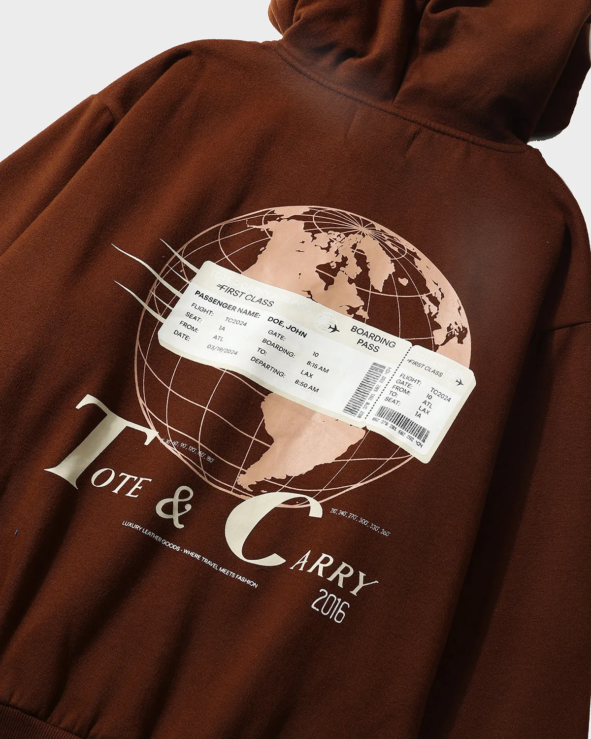 First Class Hoodie & Sweats Set in Brown