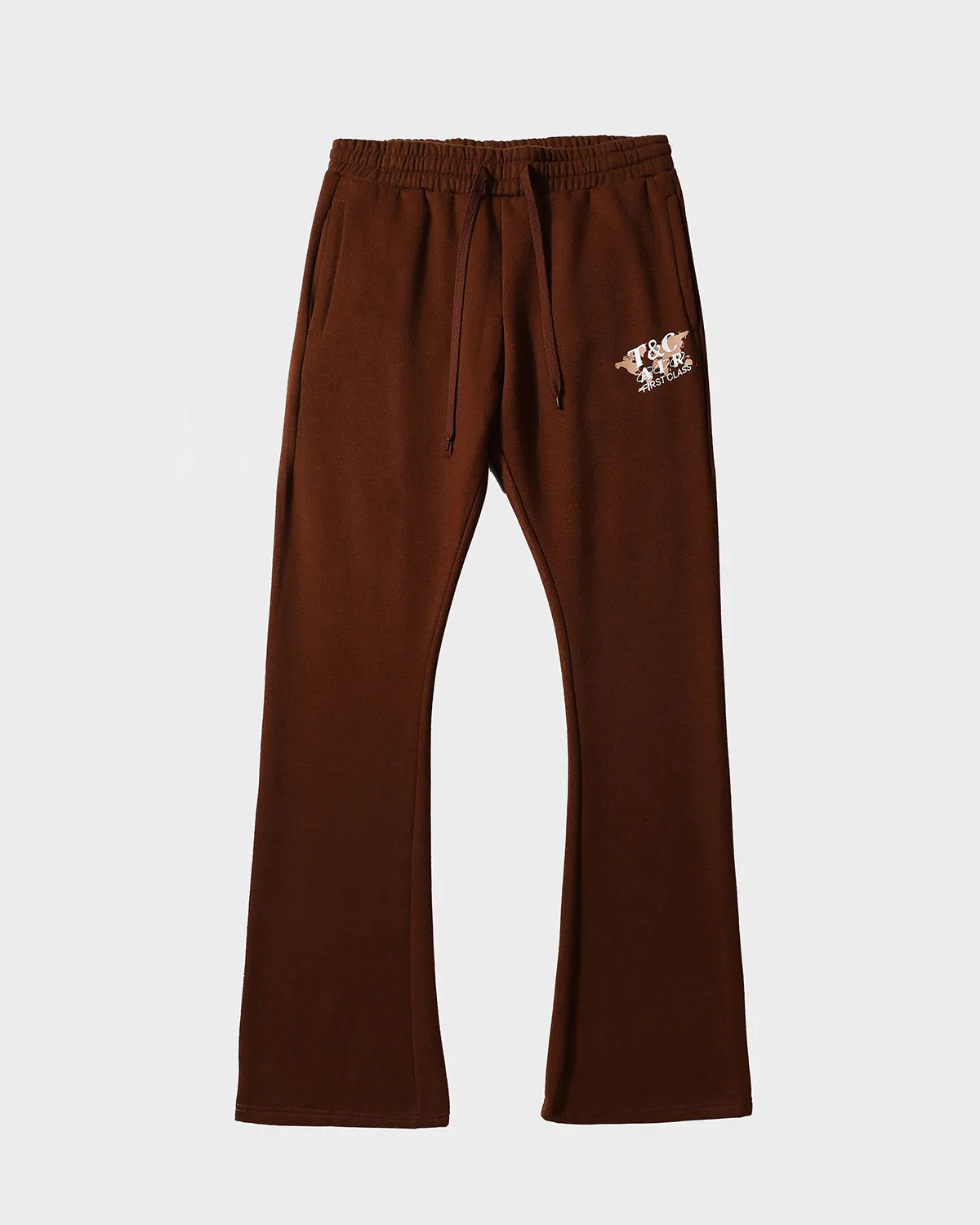 First Class Hoodie & Sweats Set in Brown