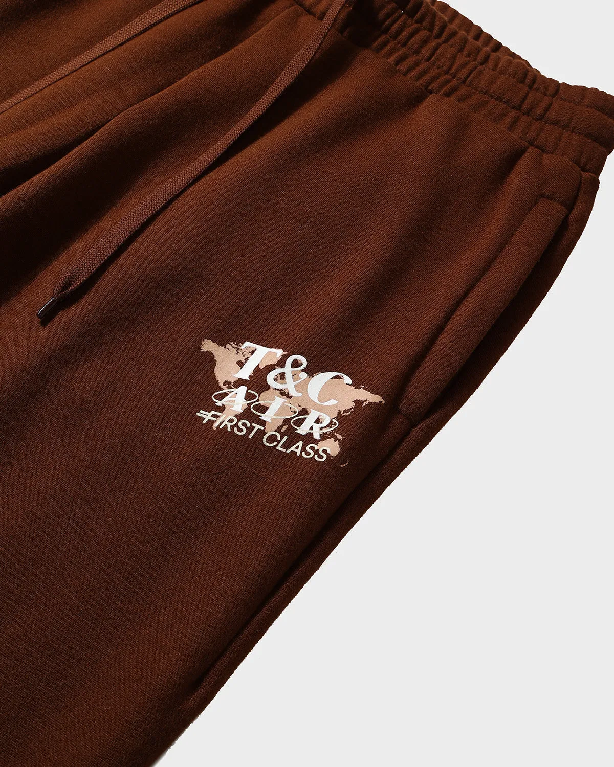 First Class Hoodie & Sweats Set in Brown