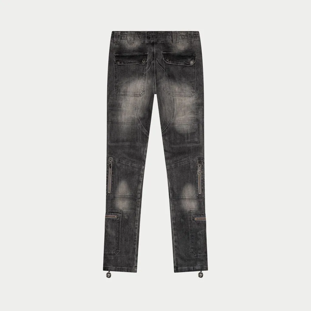 Flare Premium Cargo Pants (Grey Wash)