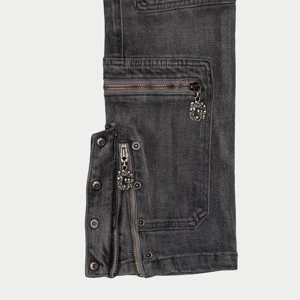 Flare Premium Cargo Pants (Grey Wash)
