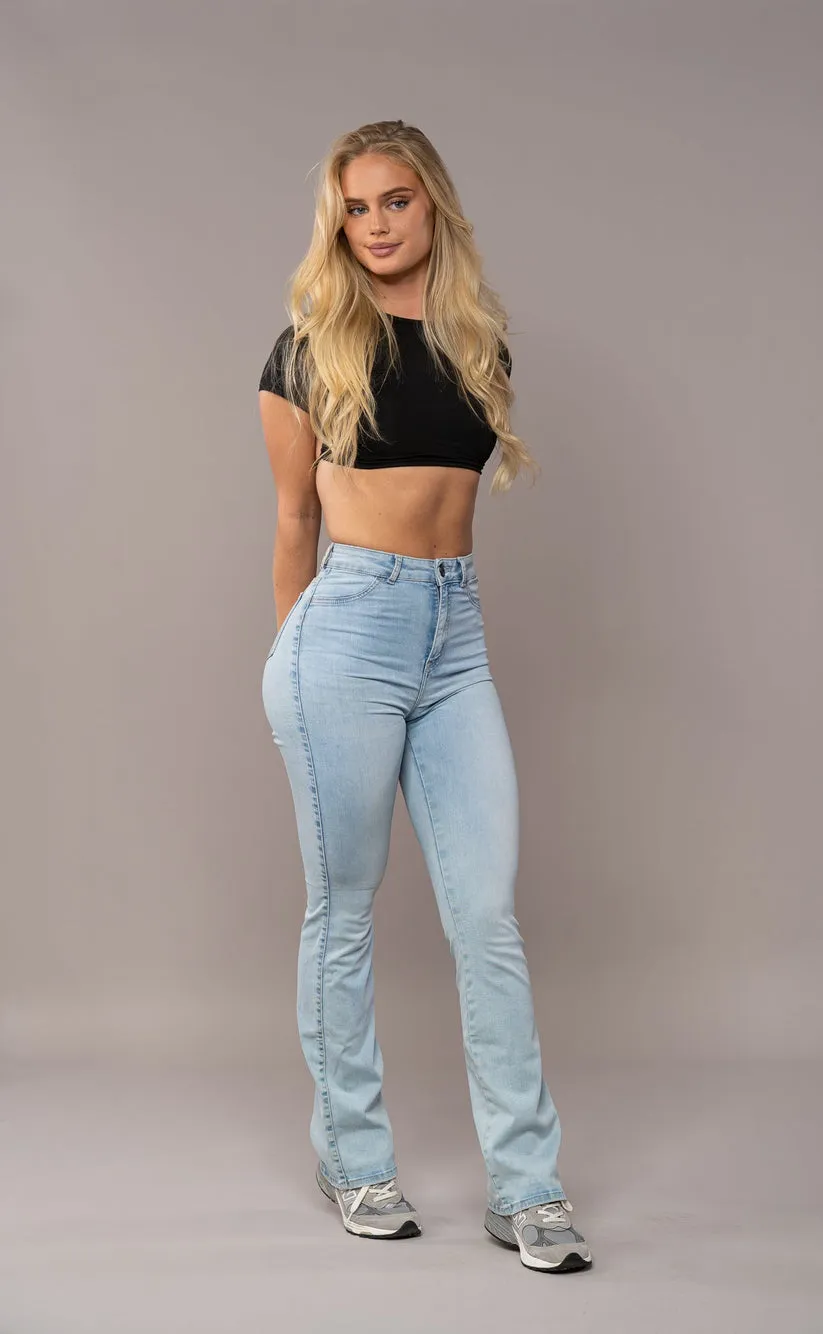 Flared Cecile Jeans for Women in Vintage Blue