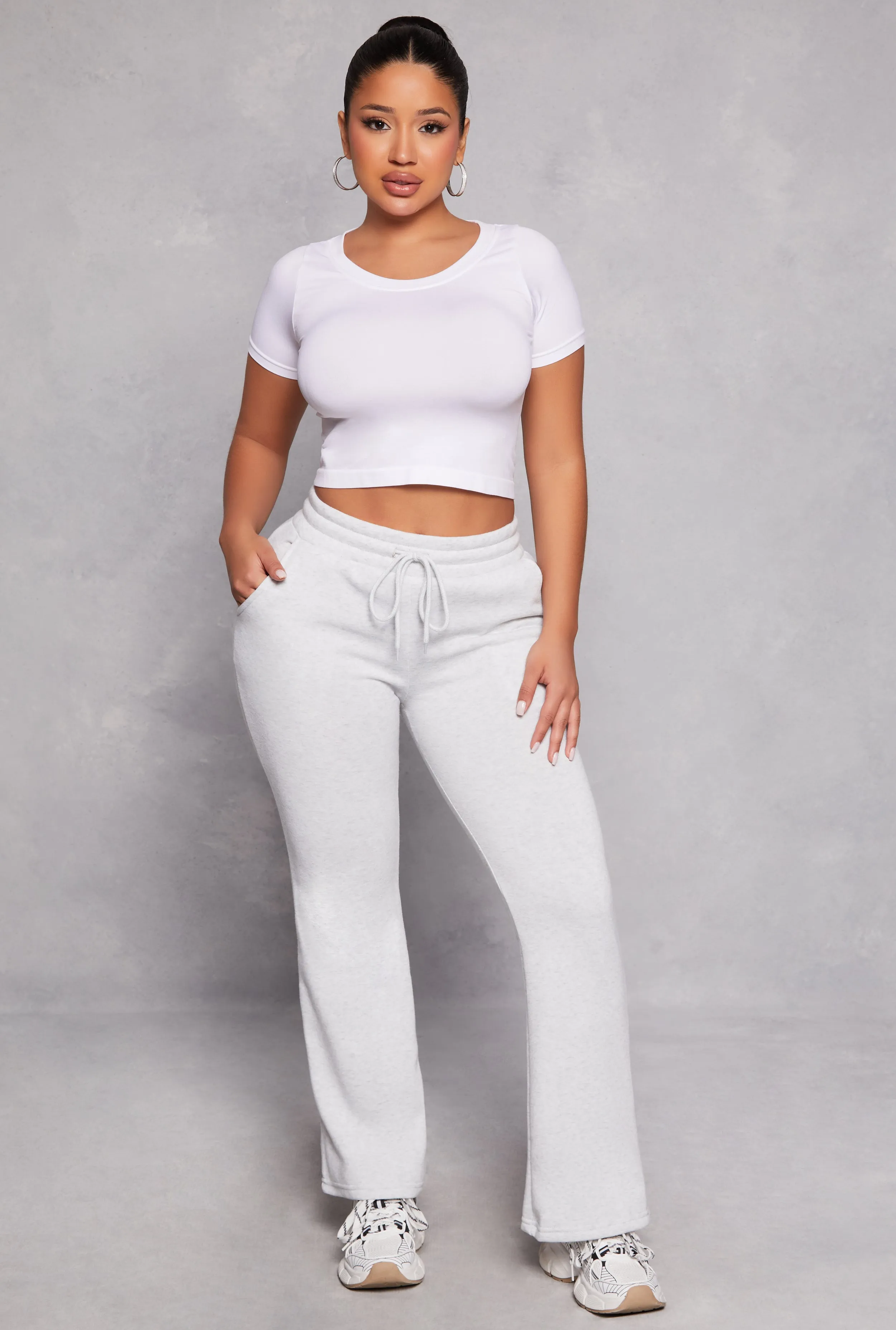 Fleece Lined Boot Cut Sweatpants