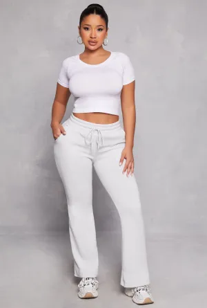 Fleece Lined Boot Cut Sweatpants