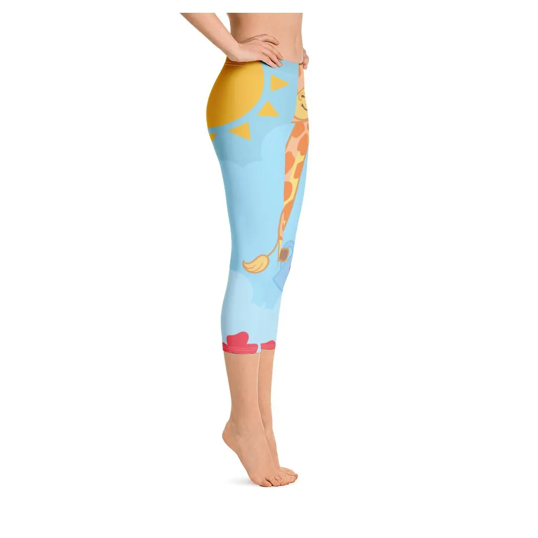 Flowering Giraffe Capris