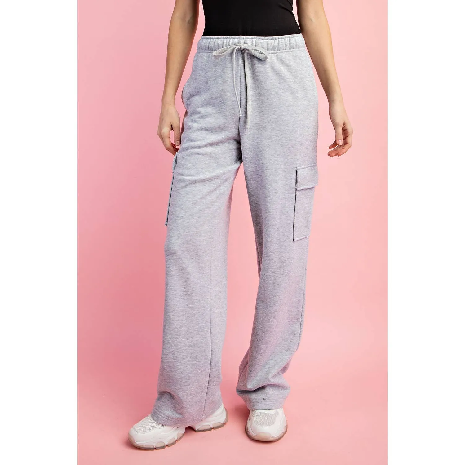 French Terry Cargo Sweatpants in Grey