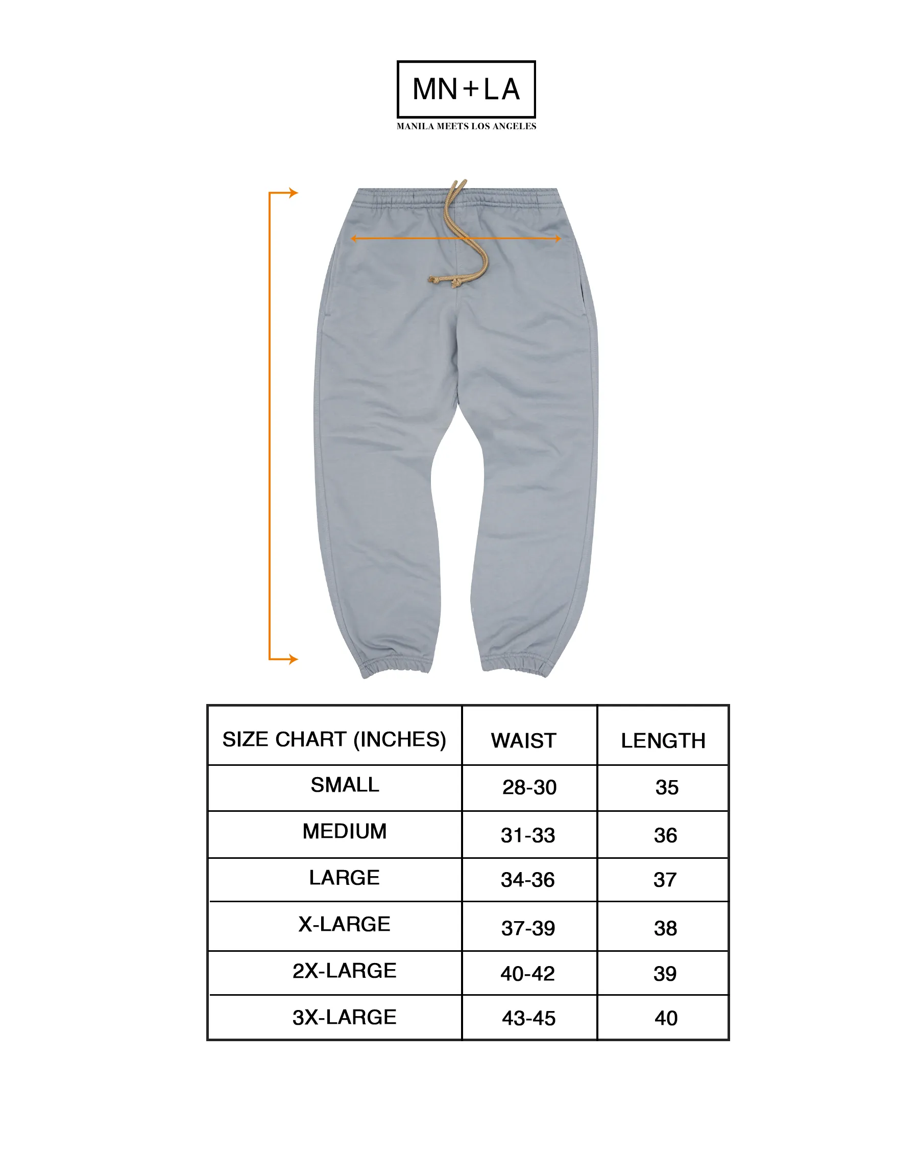 FRENCH TERRY SWEATPANTS IN GLACIER