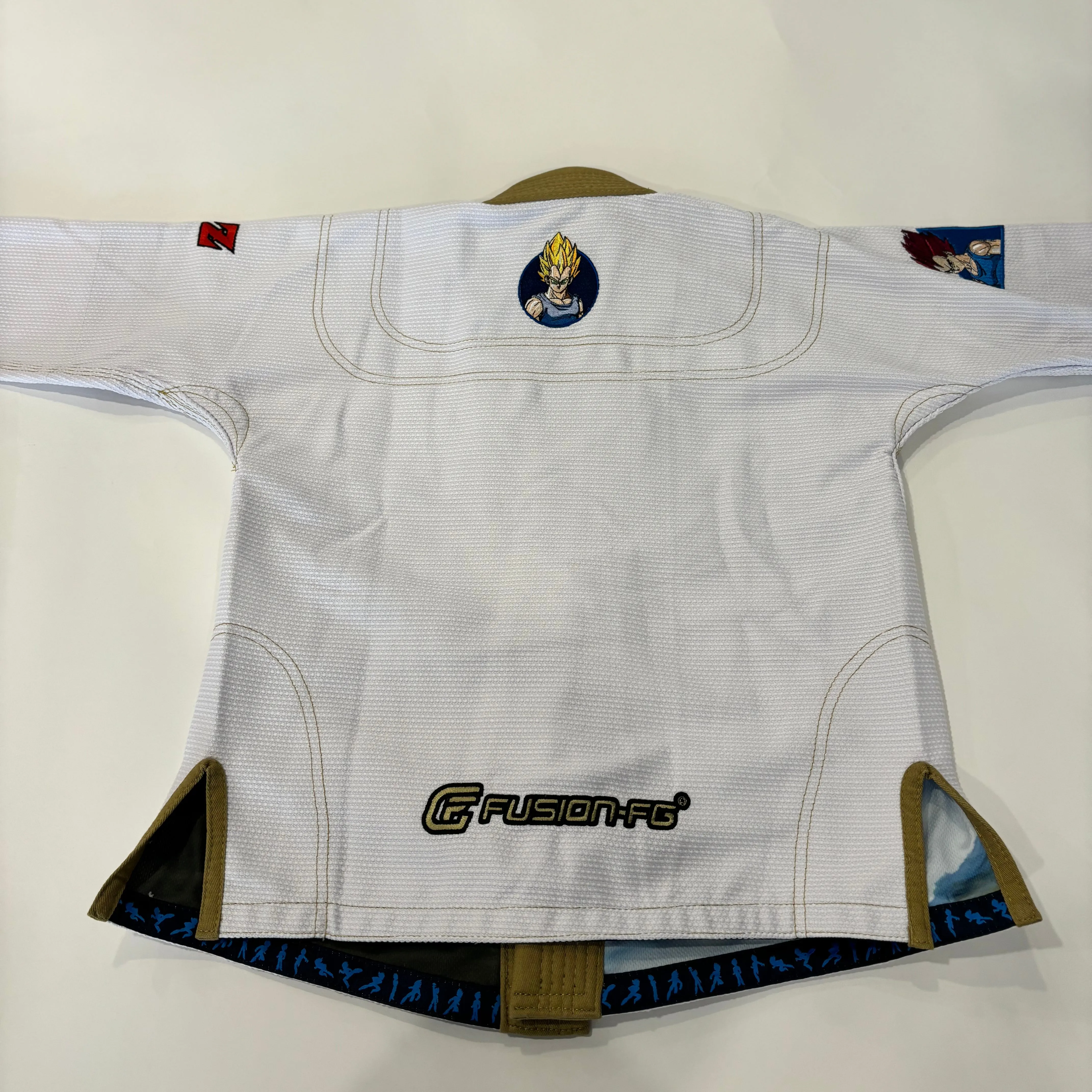 Fusion Fight Gear Kids Dragon Ball Z Vegeta BJJ Gi Limited Edition White