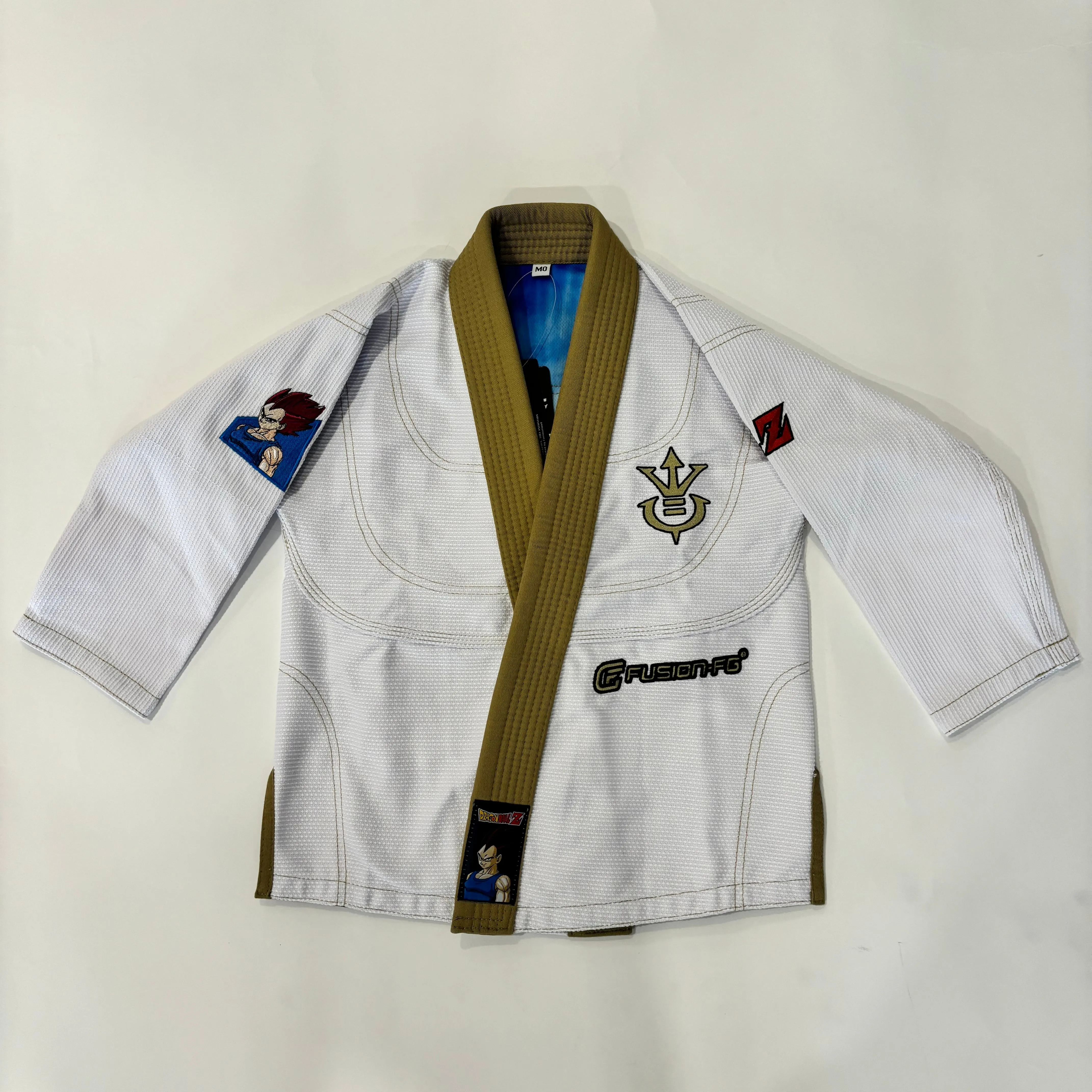 Fusion Fight Gear Kids Dragon Ball Z Vegeta BJJ Gi Limited Edition White