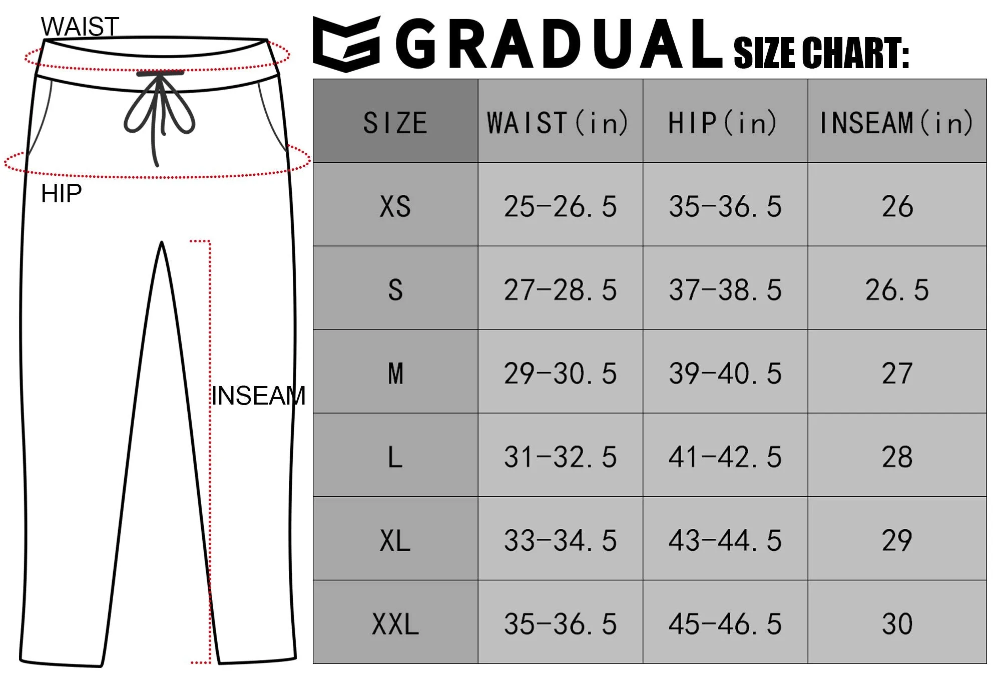 G Gradual Women's Pants with Deep Pockets 7/8 Stretch Sweatpants for Women Athletic, Golf, Lounge, Work (Black, Large)