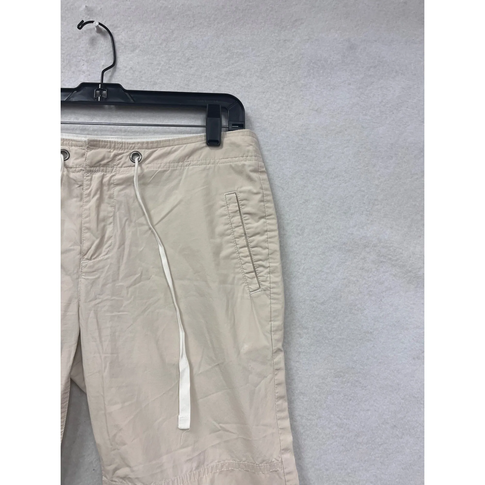 Gap Womens Beige Drawstring Cargo Pants Size 2 #8043