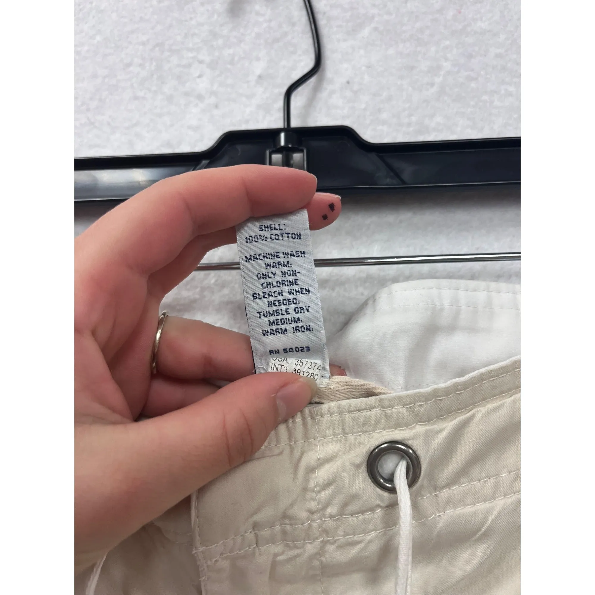 Gap Womens Beige Drawstring Cargo Pants Size 2 #8043