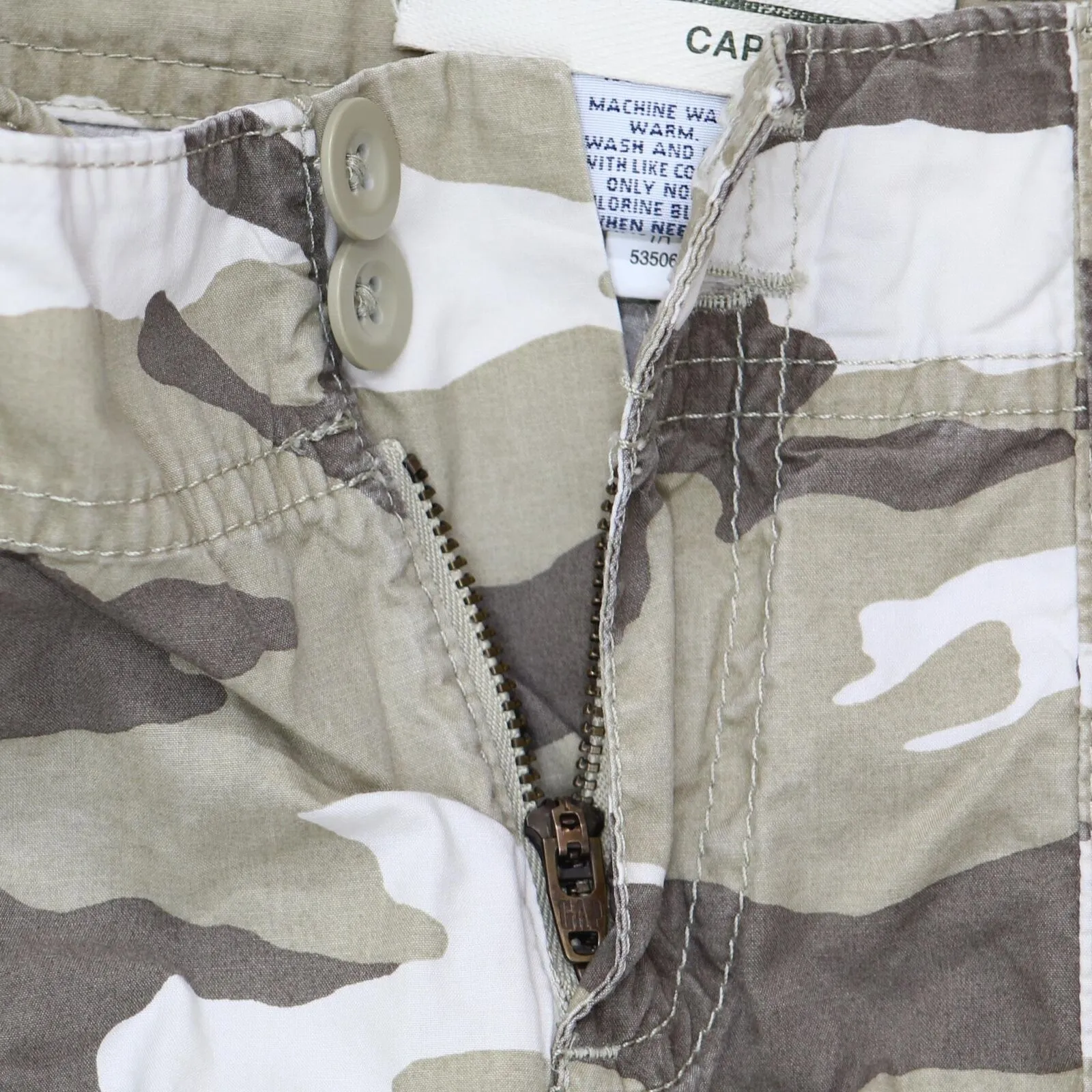 Gap Womens Surplus Capri Woven Lightweight Capri Pants Brown Camo 2