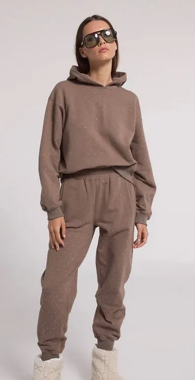 Generation Love Renae Crystal Hoodie - Truffle