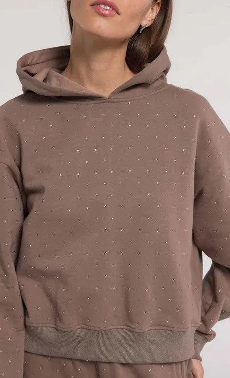 Generation Love Renae Crystal Hoodie - Truffle