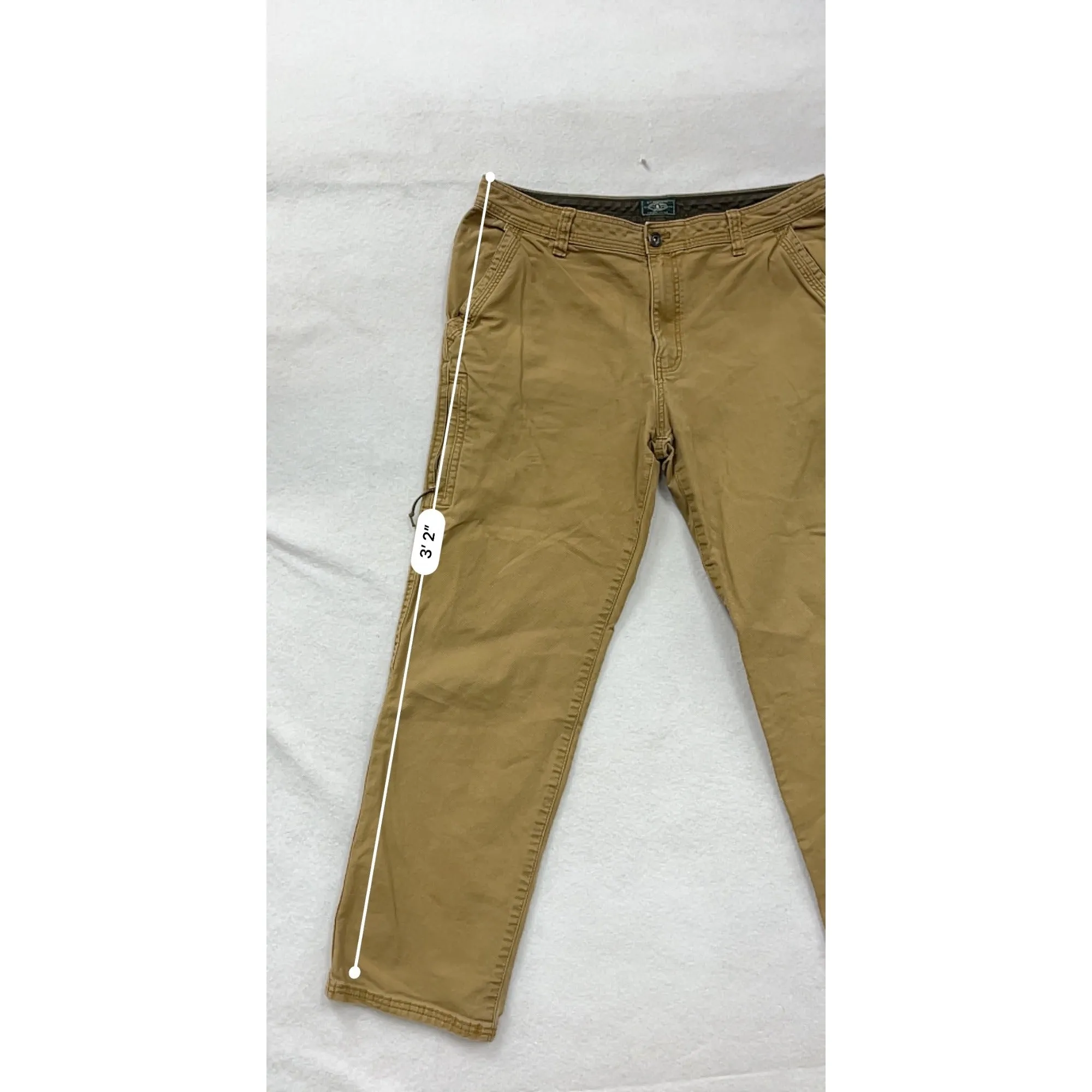G.H. Bass & Co. Mens Khaki Cargo Pants 36x32 #6606