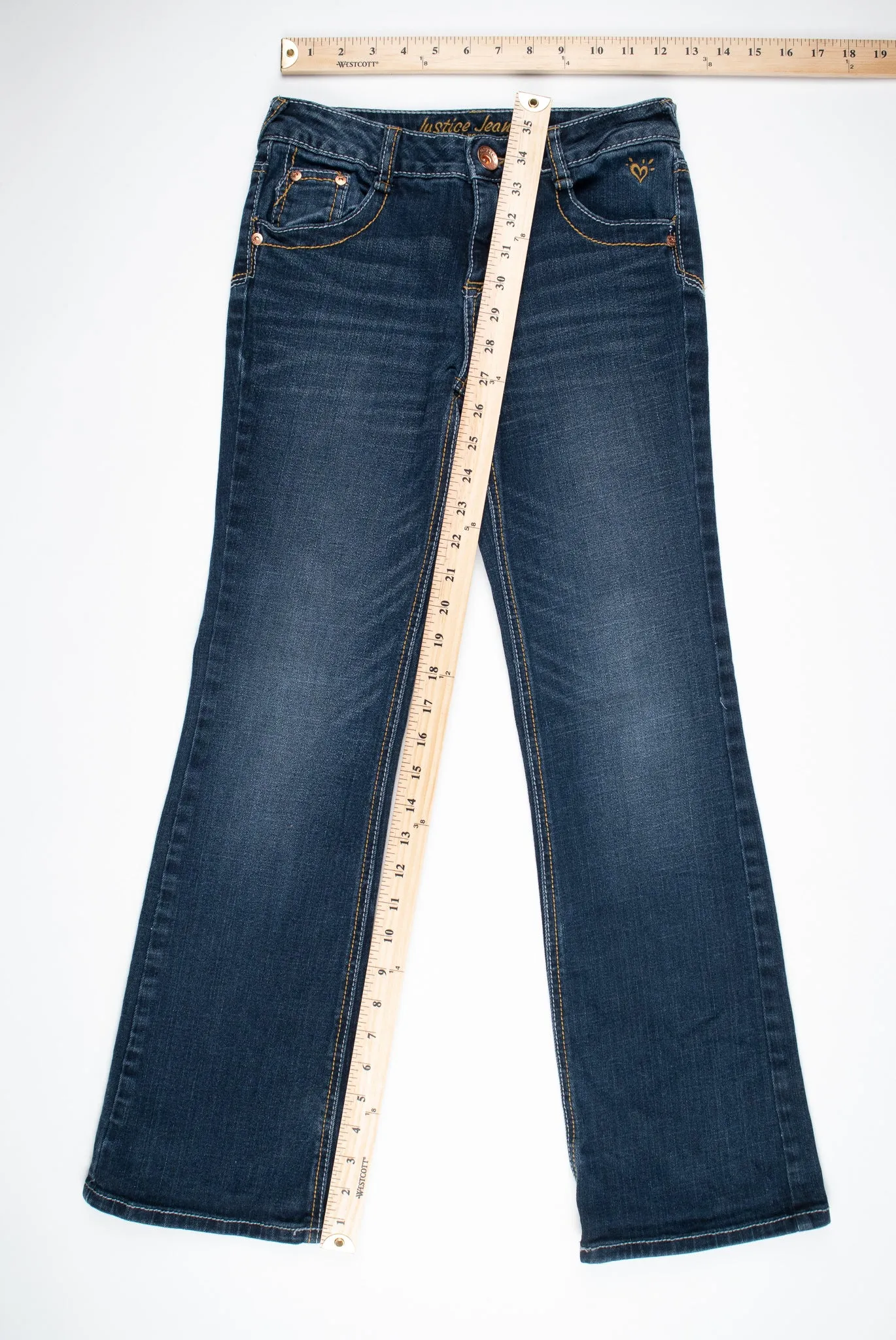 GIRL SIZE 12 YEARS - JUSTICE, Simply Low, Bootcut Jeans EUC B55