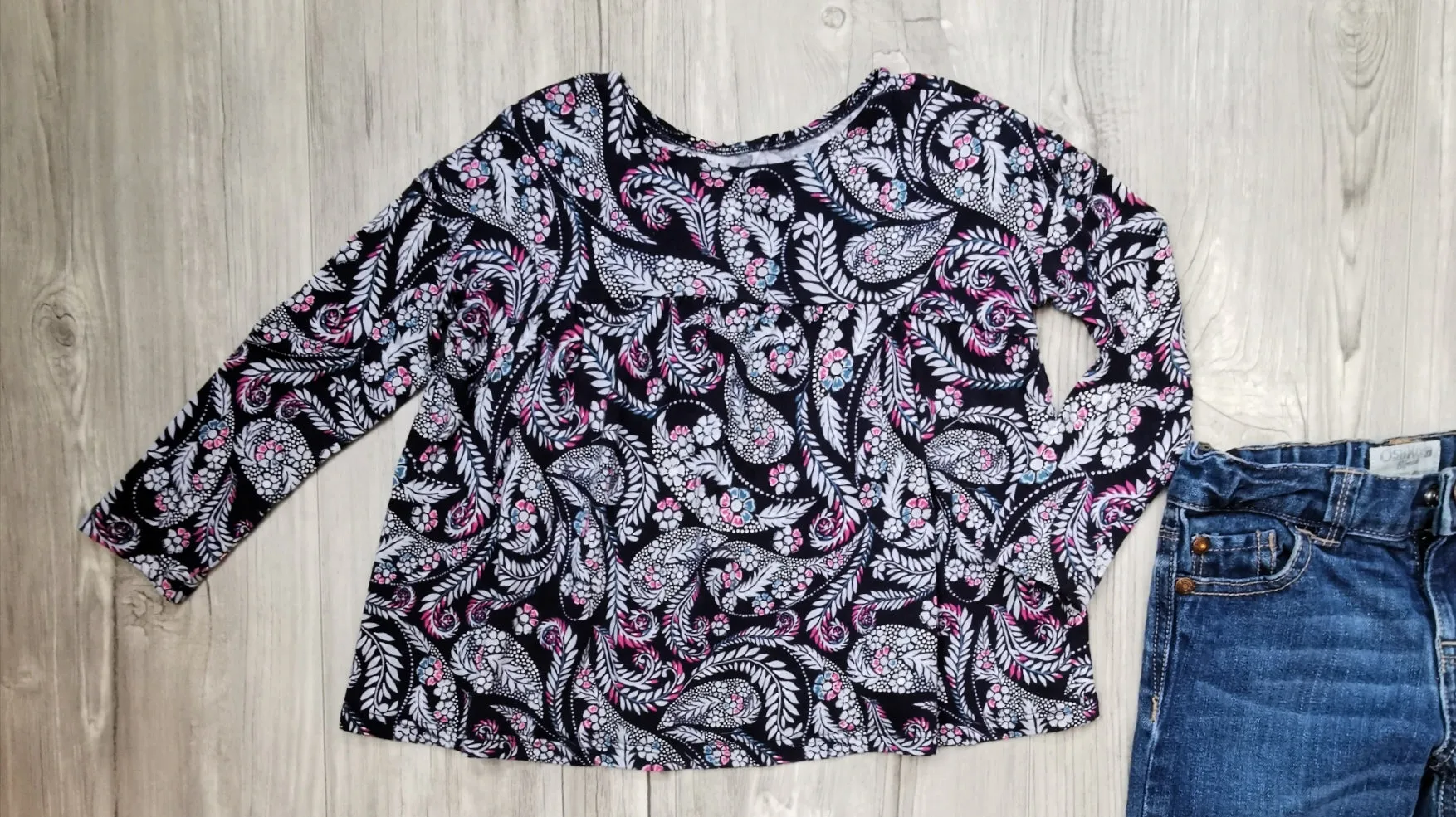 GIRL SIZE 3/4 YEARS - OSHKOSH & JOE FRESH, 2 Piece Mix N Match Outfit EUC B15