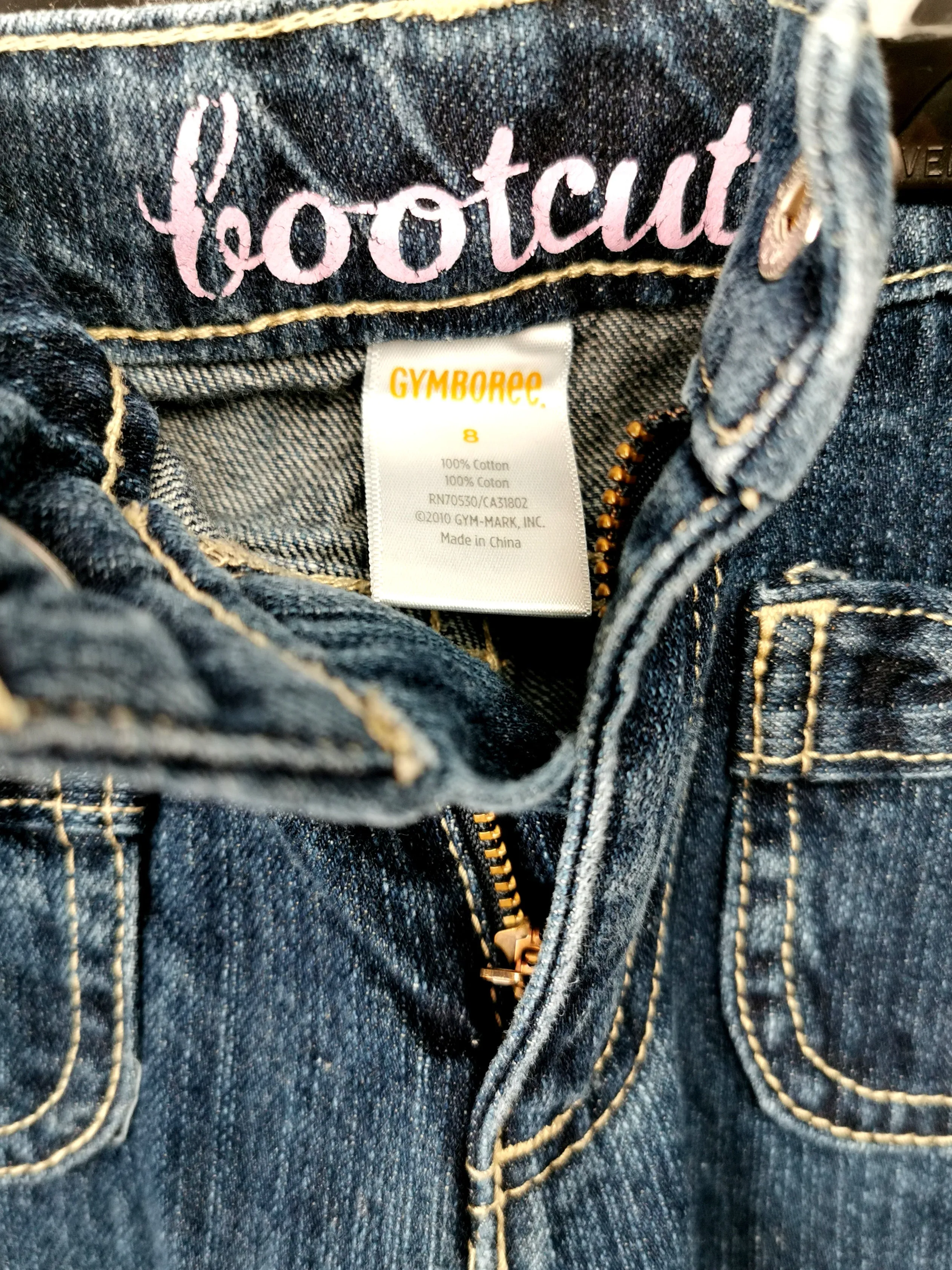 GIRL SIZE 8 YEARS - GYMBOREE, Darkwash, Bootcut Jeans EUC B55