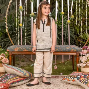 Girls Powder Puff 2 Pc Suit