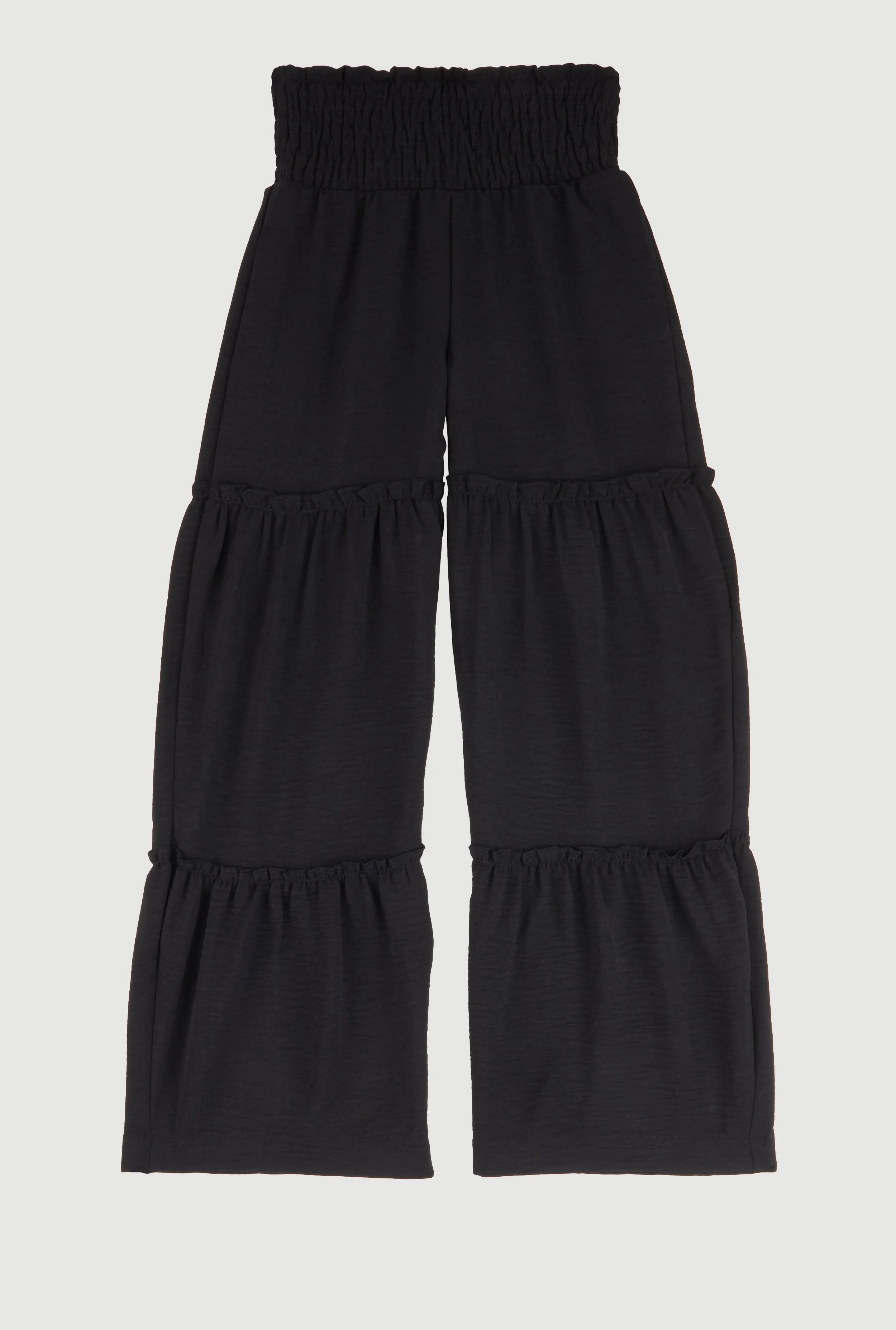 Girls Smocked Tiered Palazzo Pants