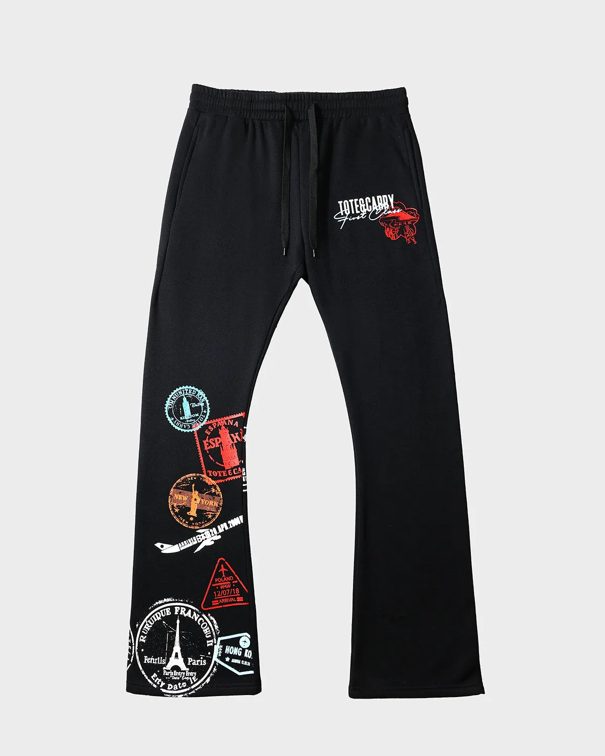 Globetrotter Hoodie & Sweats Set in Black