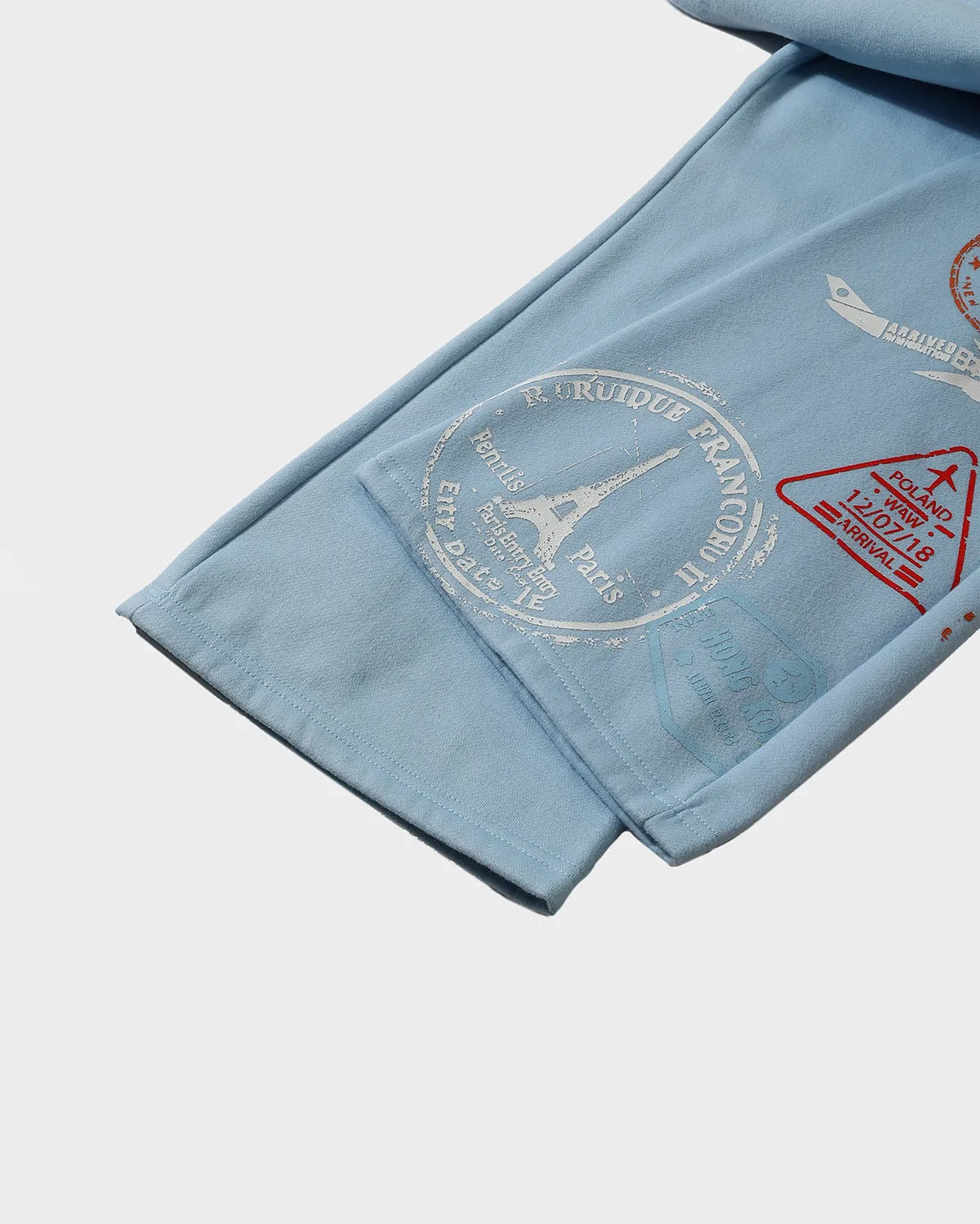 Globetrotter Hoodie & Sweats Set in Blue