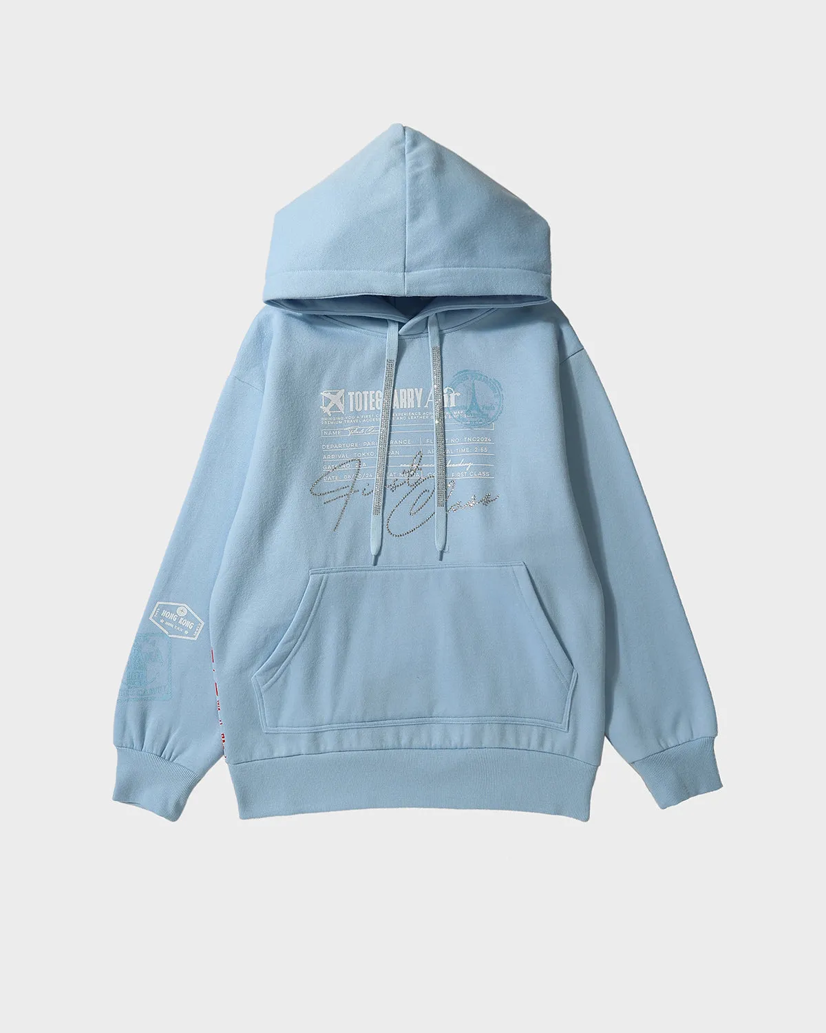 Globetrotter Hoodie & Sweats Set in Blue