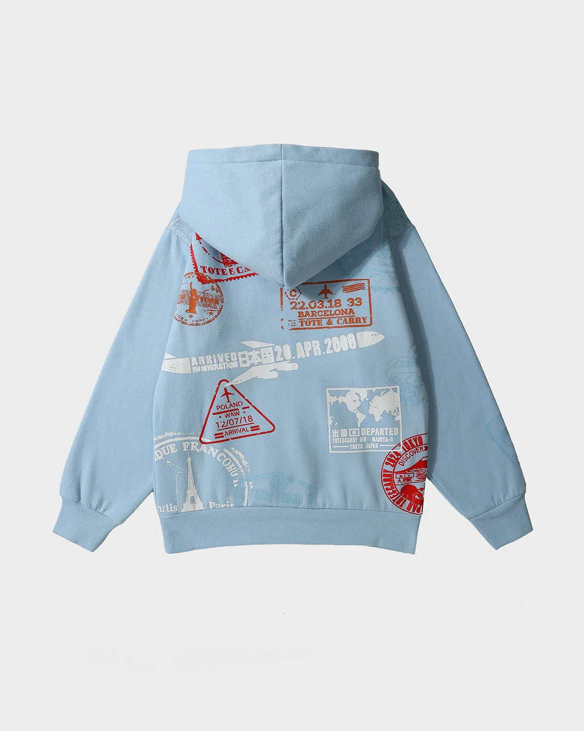 Globetrotter Hoodie & Sweats Set in Blue