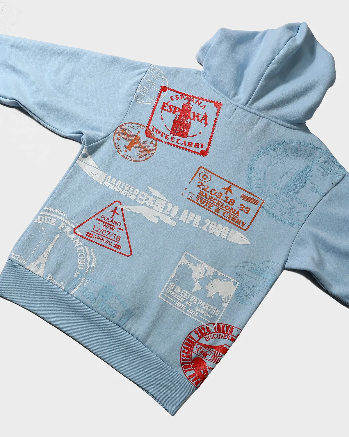 Globetrotter Hoodie & Sweats Set in Blue