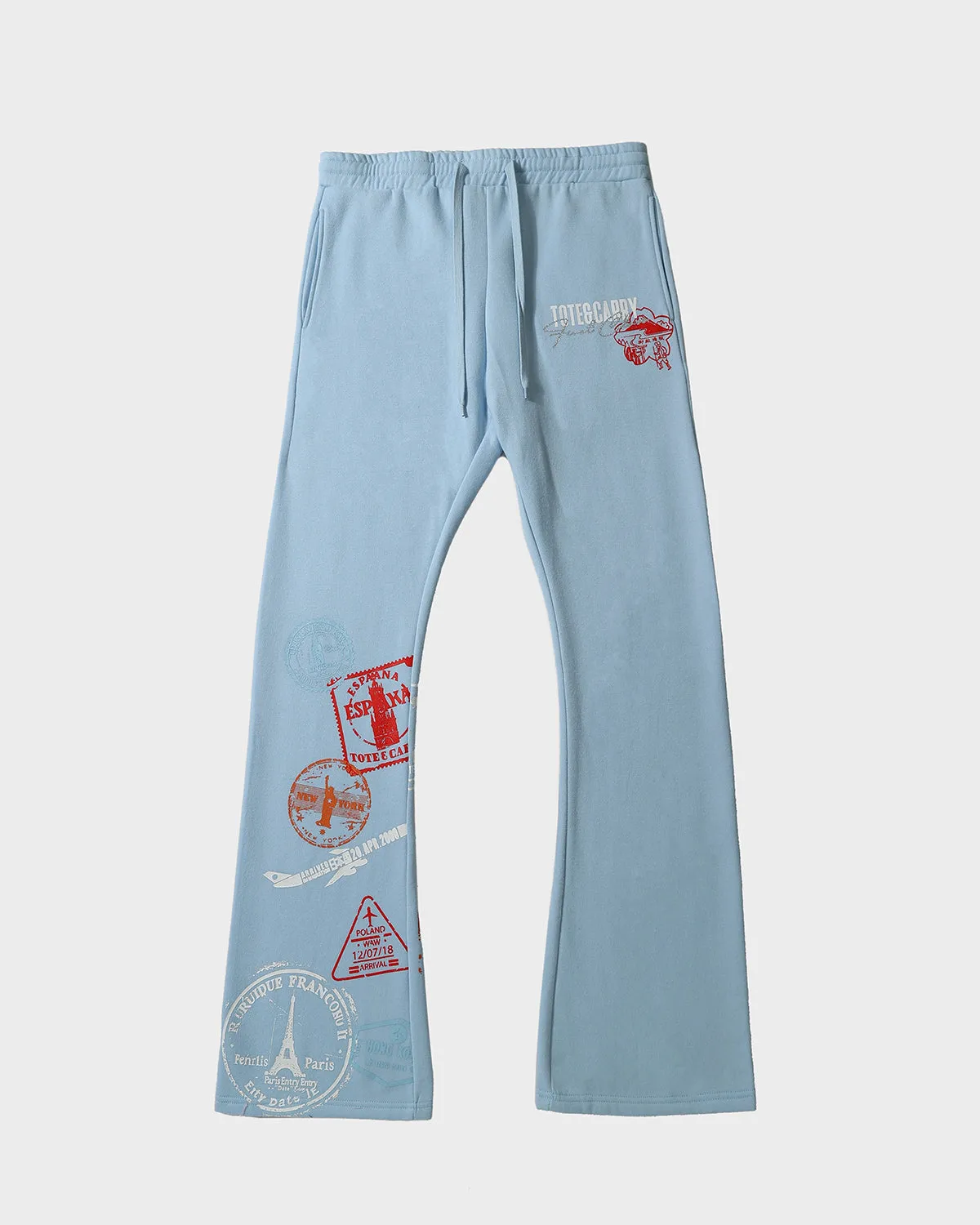 Globetrotter Hoodie & Sweats Set in Blue