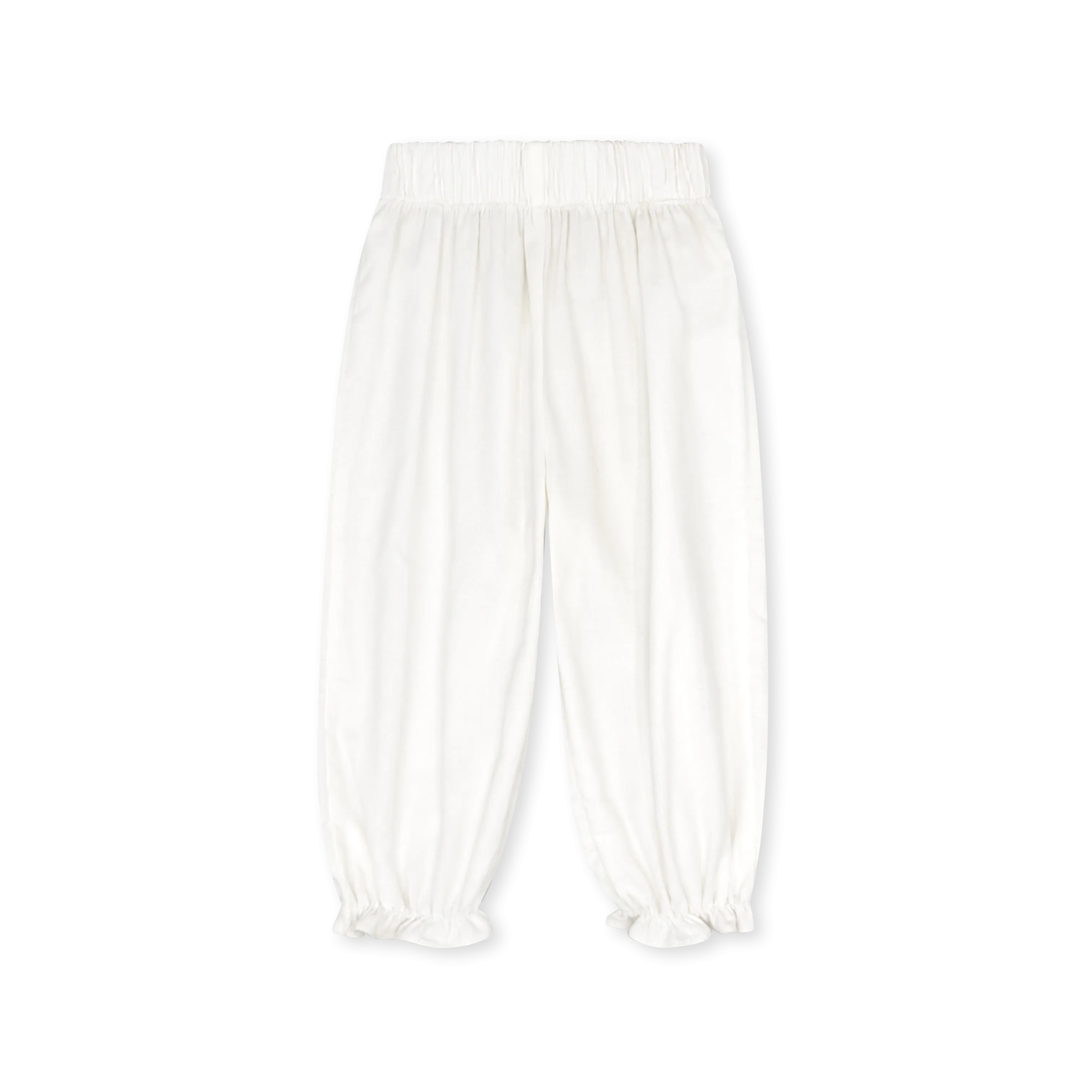 Gloria Gathered Pant - Princeton White Cord