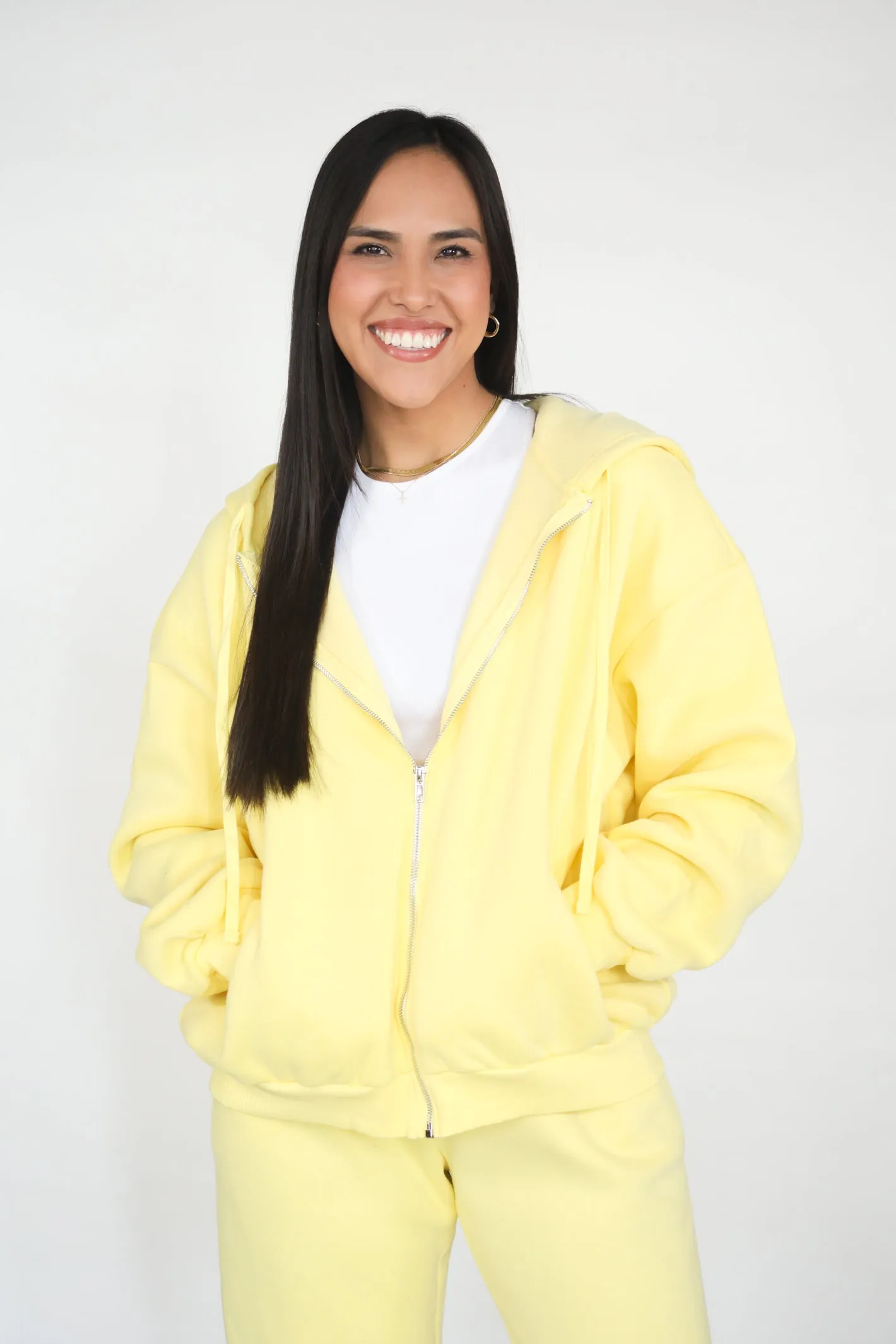 GOLDEN GLOW ZIP UP HOODIE